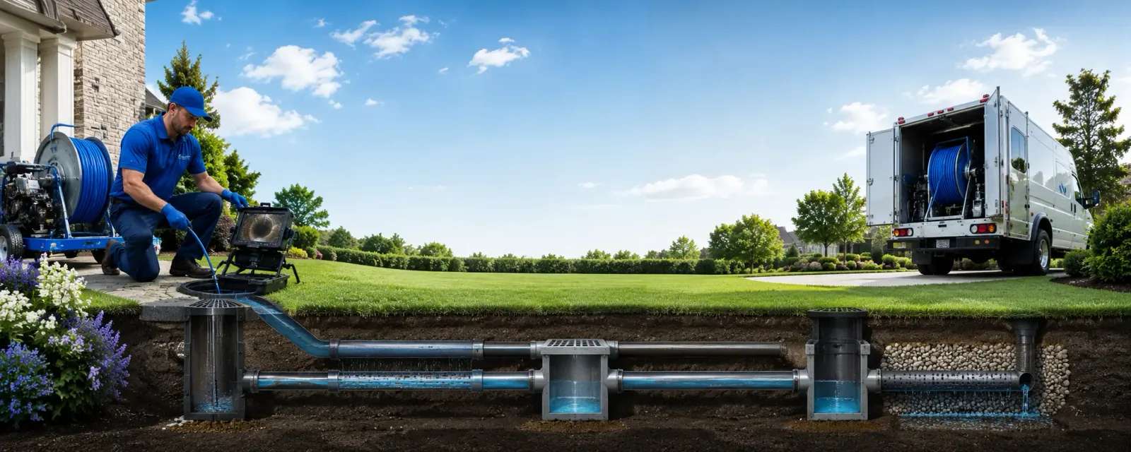 Outdoor drain cleaning information for West Point, IL